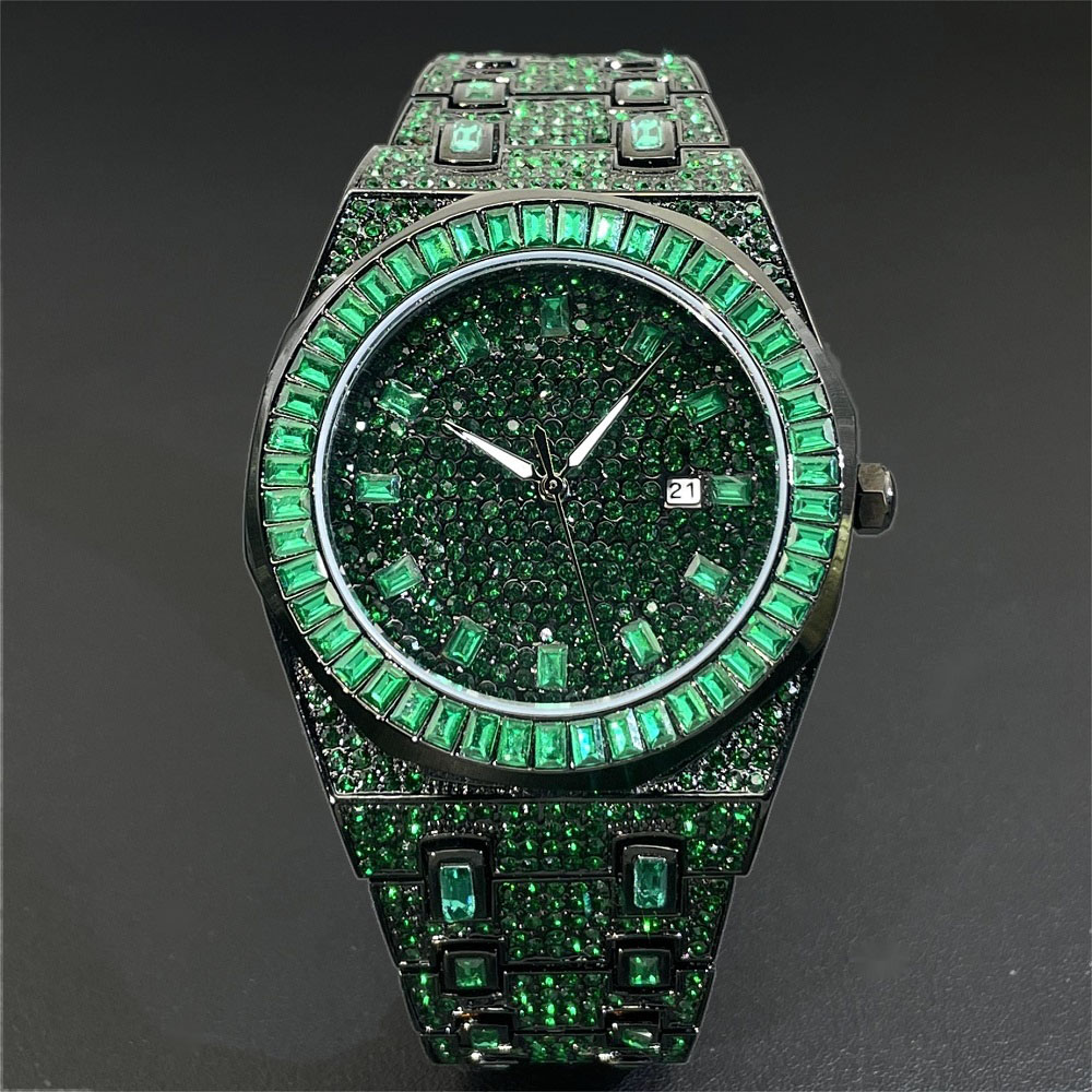 Jewelry Type Watches - 2024 Hip Hop Green Diamond Watche