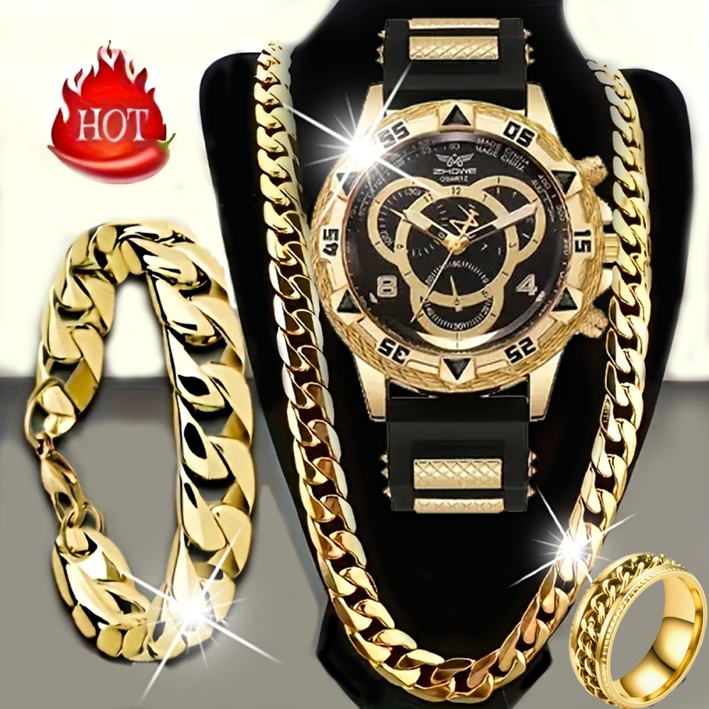 4‑Piece Luxury Men’s Watch and - огляд і ціна Jewelry Type Watches