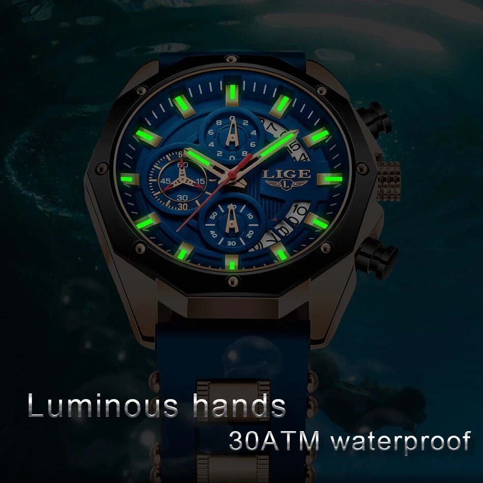 LIGE Fashion Men Watches Top B - огляд і ціна Jewelry Inspired Watches