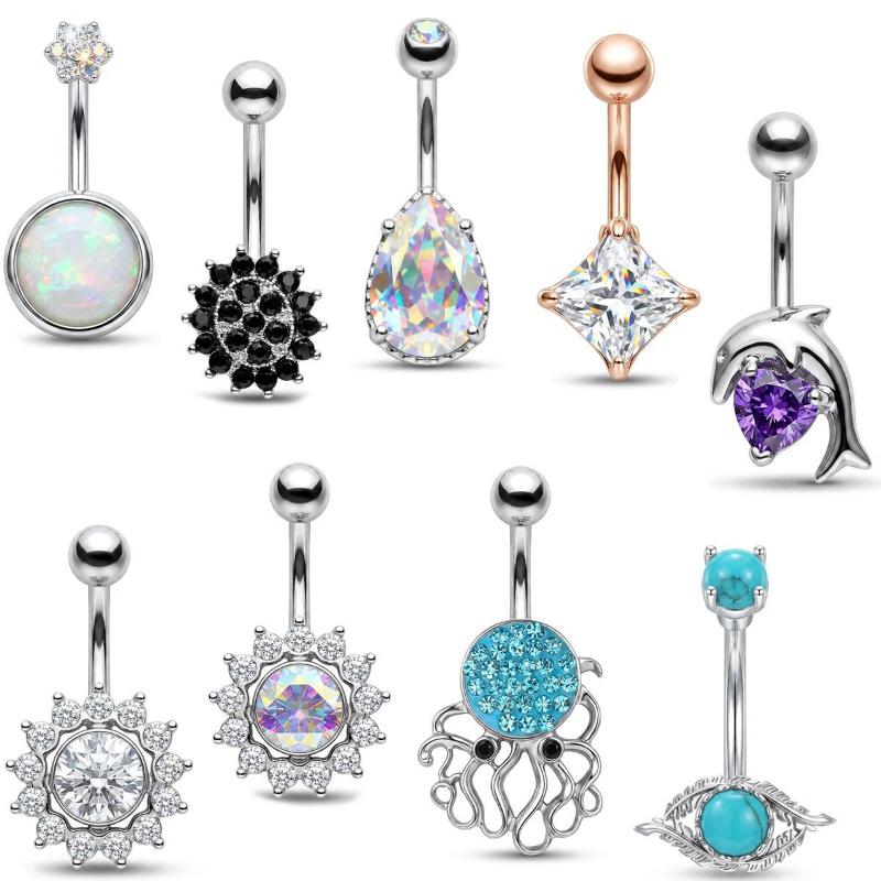 1Pcs Purple Zircon Dangle Bell - огляд і ціна Titanium Steel Ring