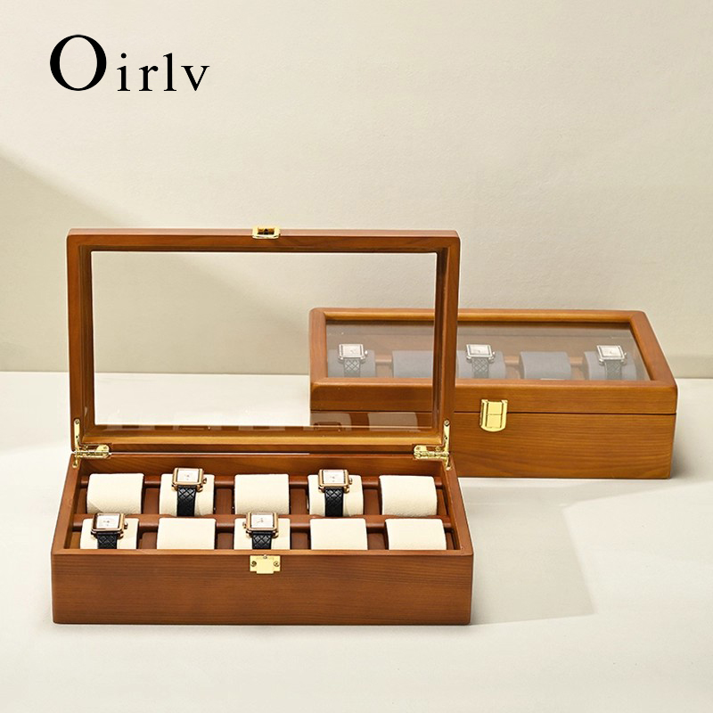 Oirlv 10 Grids Watch Box Woode - огляд і ціна Jewelry Type Watches