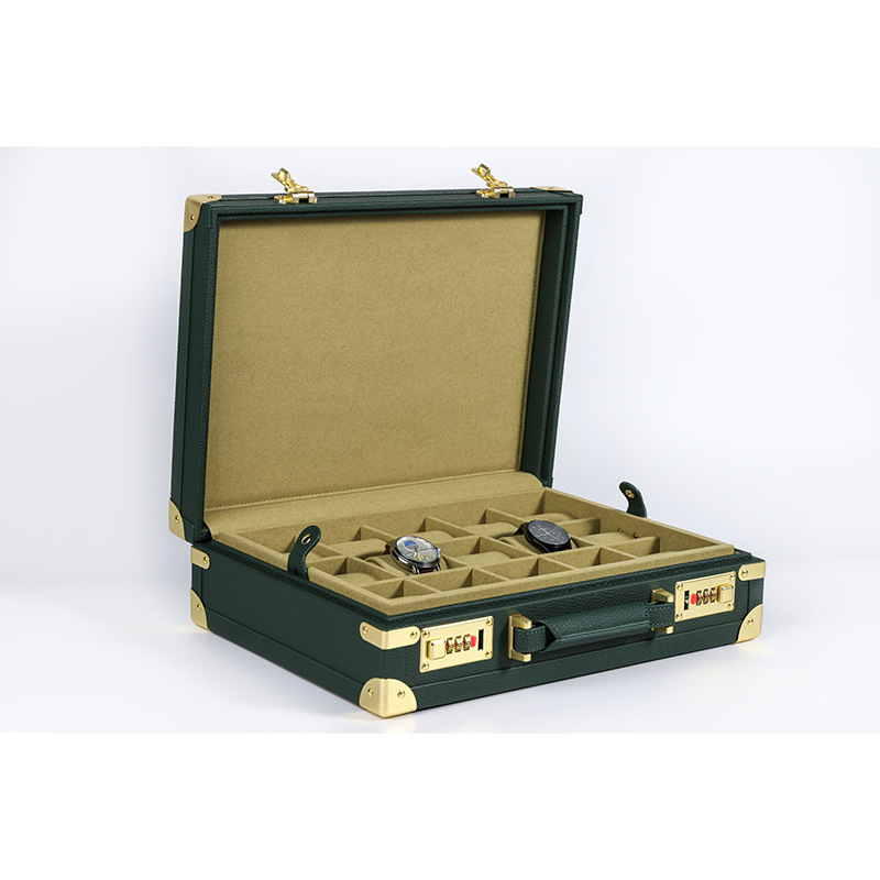 OEM ODM Luxury 15 Slots Green  - огляд і ціна Watch Display Box