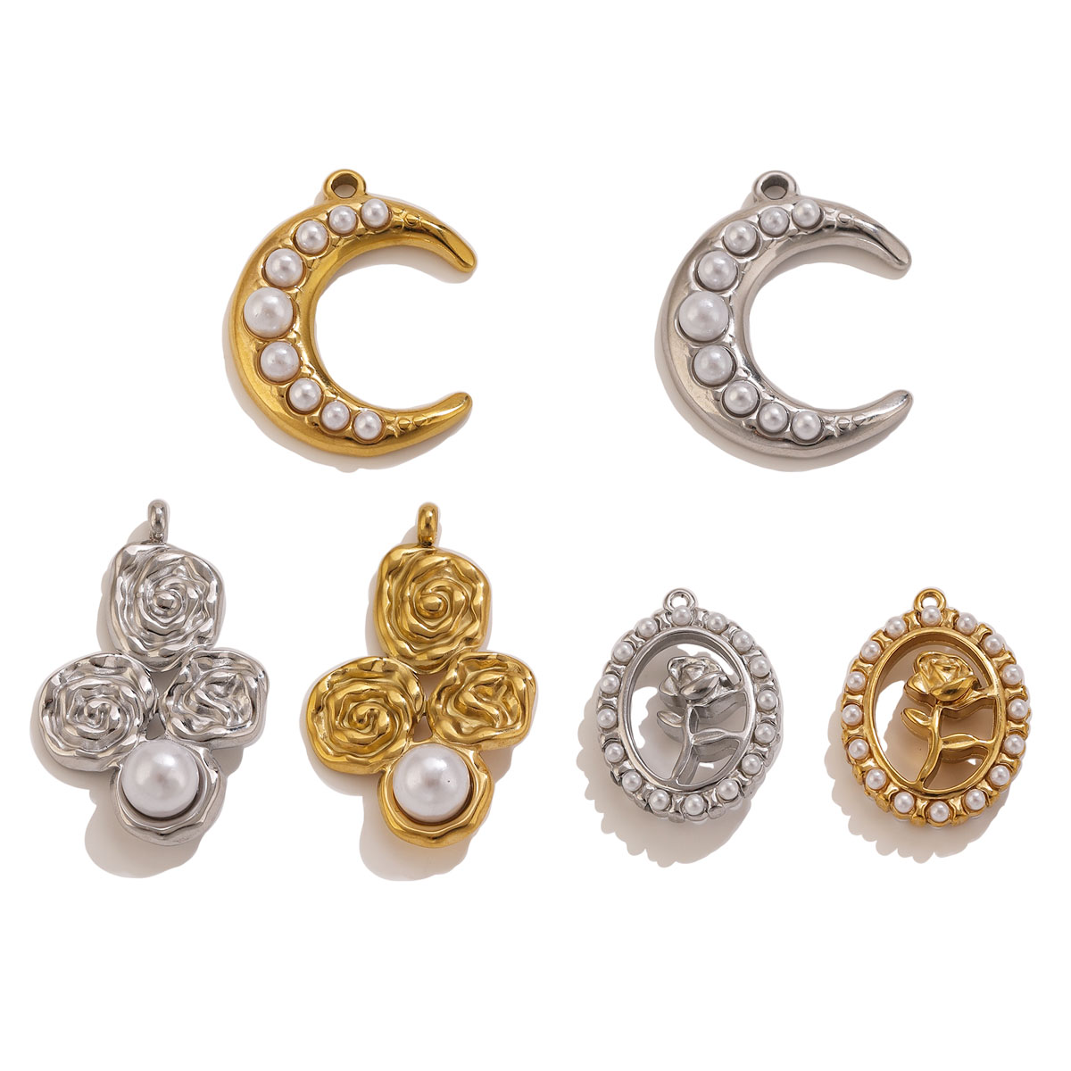 5Pcs Stainless Steel 18K Gold  - огляд і ціна Rose Gold Bracelet