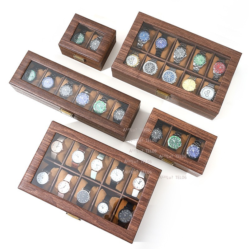 Vintage Wood Grain PU Leather  - огляд і ціна Watch Display Box