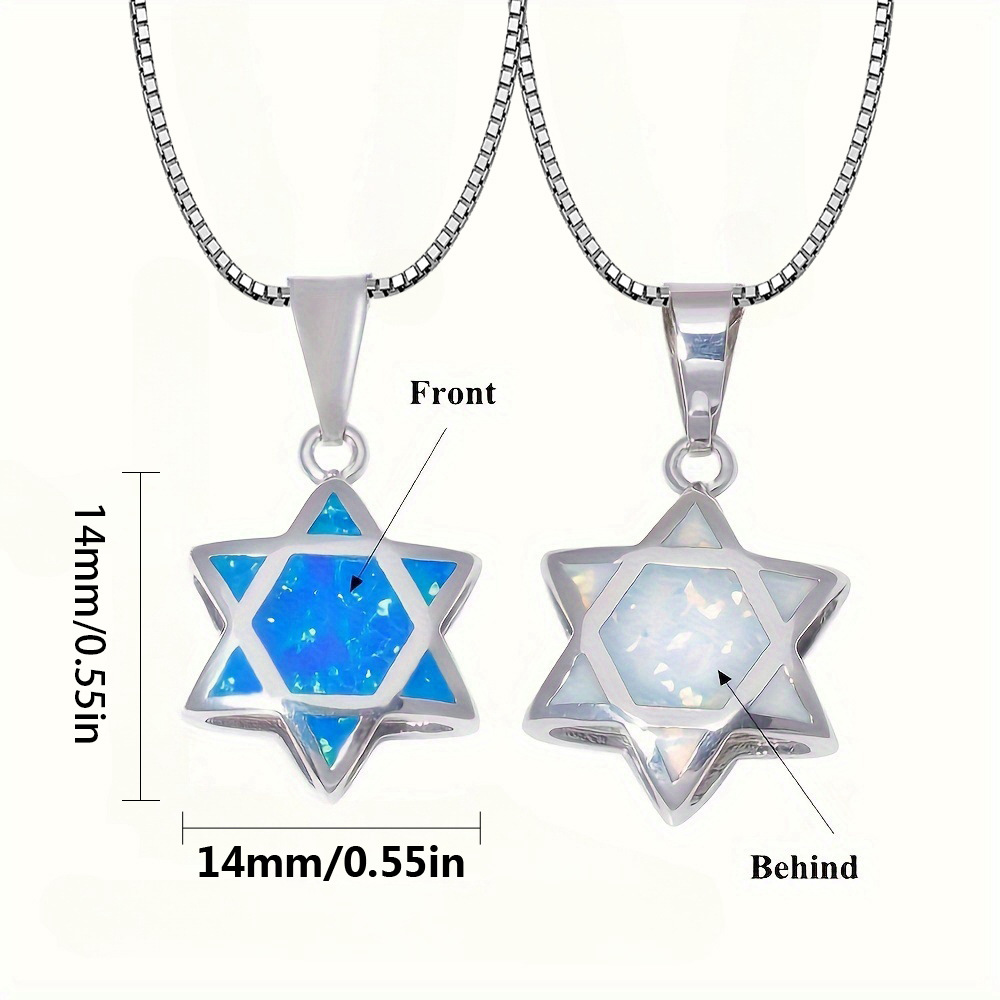 Star of David Opal Pendant Nec - огляд і ціна Jewelry & Watches Sp Z Oo Opinie