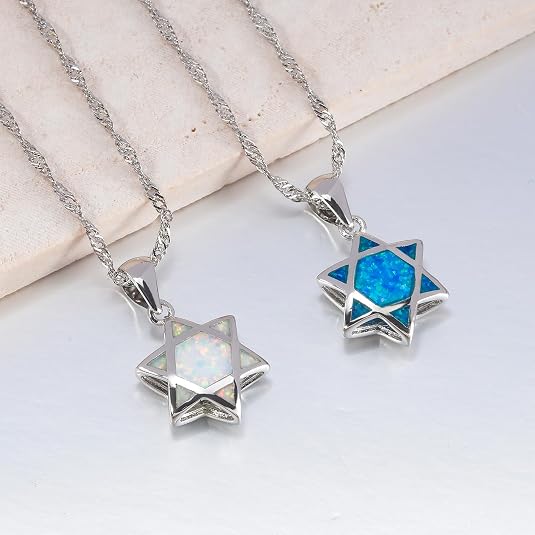 Star of David Opal Pendant Nec - огляд і ціна Jewelry & Watches Sp Z Oo Opinie