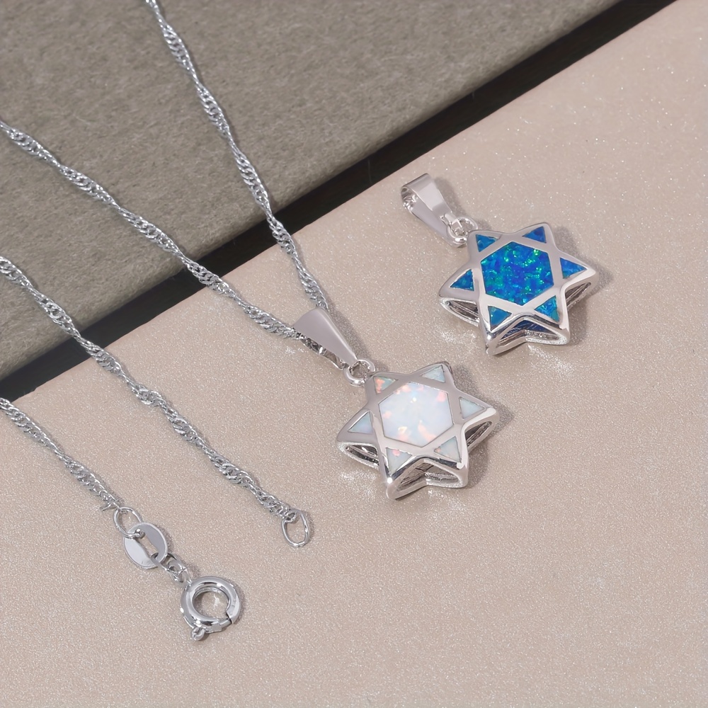 Star of David Opal Pendant Nec - огляд і ціна Jewelry & Watches Sp Z Oo Opinie
