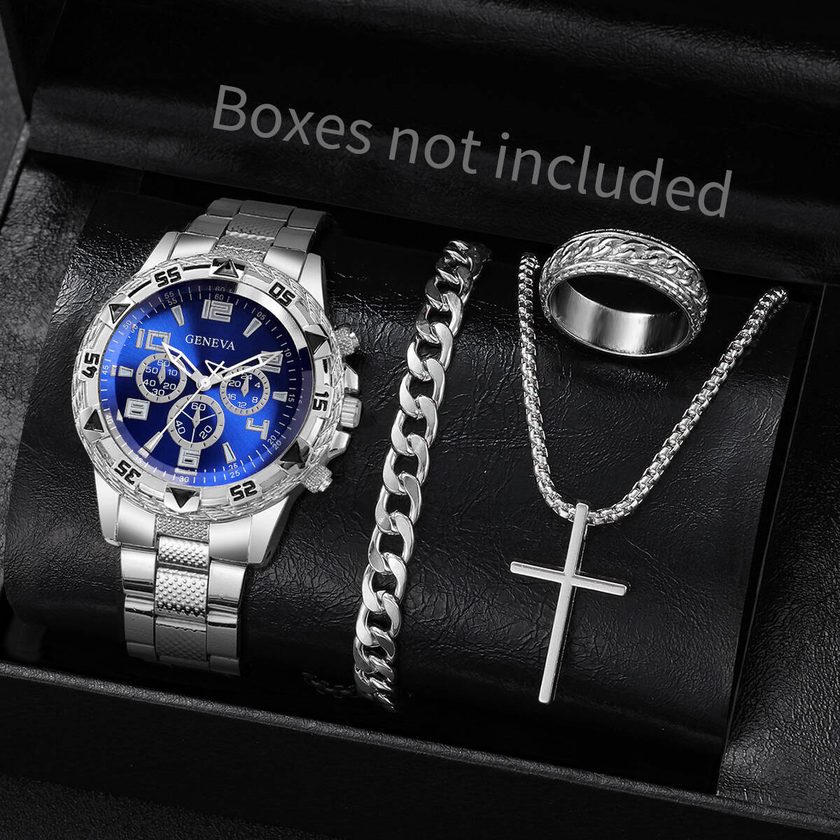 4PCS/Set Fashion Men Business  - огляд і ціна Jewelry Type Watches
