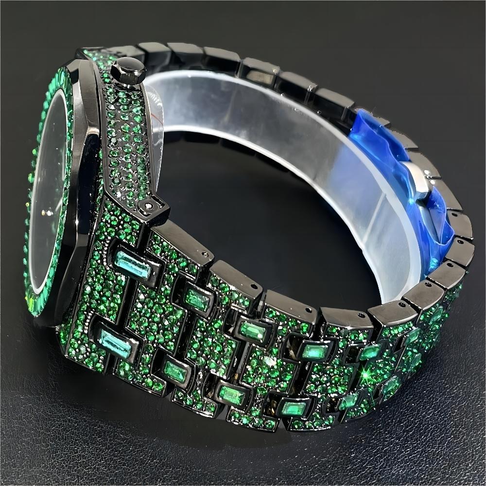 2024 Hip Hop Green Diamond Wat - огляд і ціна Jewelry Type Watches