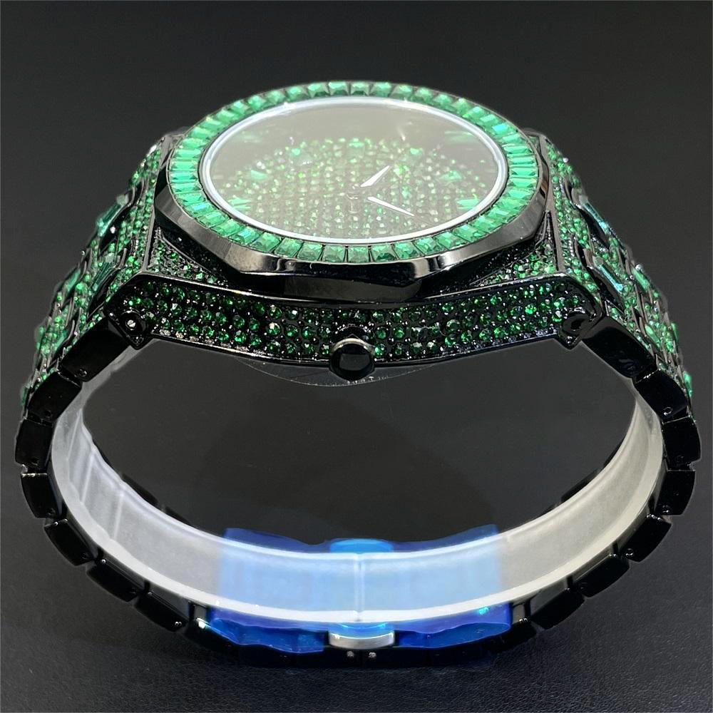 2024 Hip Hop Green Diamond Wat - огляд і ціна Jewelry Type Watches