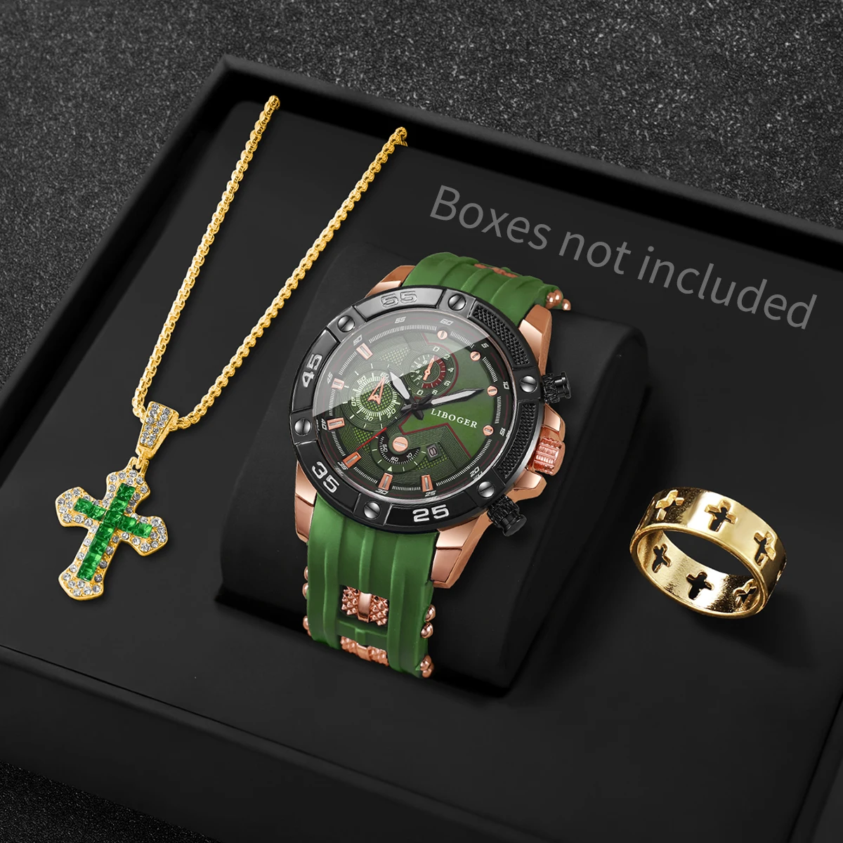 3PCS Fashion Male Sports Watch - огляд і ціна Jewelry Type Watches