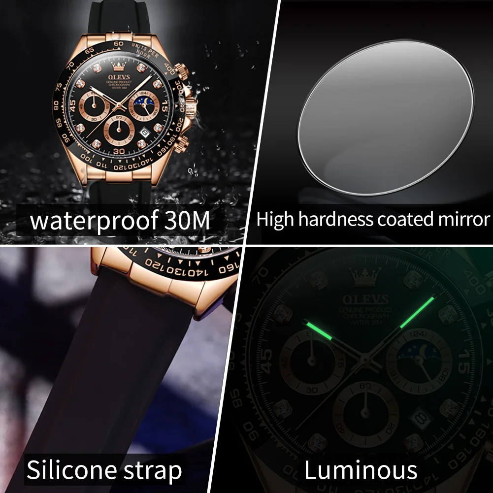 OLEVS 2875 Men's Watches Chron - огляд і ціна Jewelry Inspired Watches